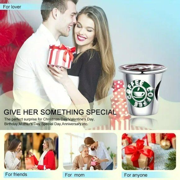 Coffee Cup Charm Pendant (SKU #3027) - Picture 7 of 7